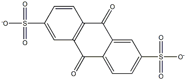 anthraquinone-2,6-disulfonate Struktur