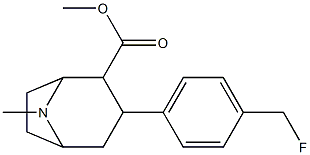 2-carbomethoxy-3-(4-fluoromethylphenyl)tropane Struktur