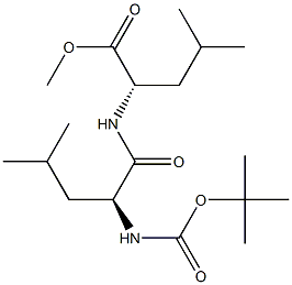 tert-butyloxycarbonyl-leucyl-leucine methyl ester Struktur