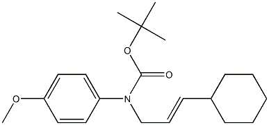 N-Boc-N-(p-methoxyphenyl)-3-cyclohexylallylamine Struktur