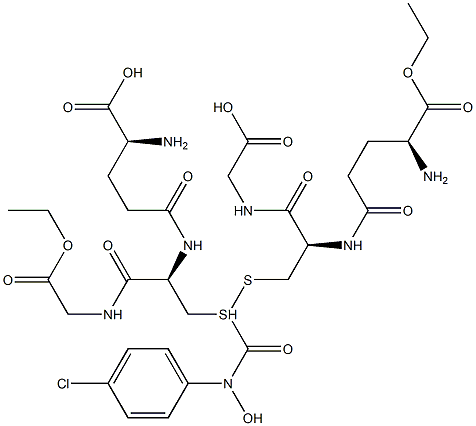 S-(N-hydroxy-N-(4-chlorophenyl)carbamoyl)glutathione diethyl ester Struktur