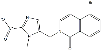 5-bromo-2-((1-methyl-2-nitroimidazol-5-yl)methyl)isoquinolin-1-one Struktur