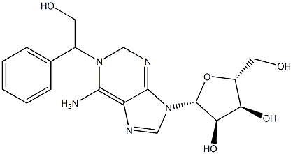 1-(2-hydroxy-1-phenylethyl)adenosine Struktur