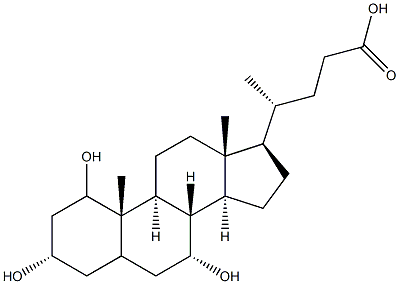 1-hydroxychenodeoxycholic acid Struktur