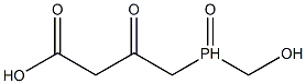 4-(hydroxymethylphosphinoyl)-3-oxobutanoic acid Struktur