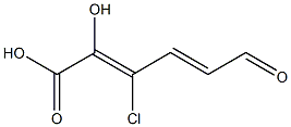 3-chloro-2-hydroxymuconic semialdehyde Struktur