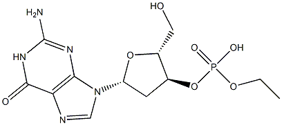 2'-deoxyguanosine 3'-mono(O-ethylphosphate) Struktur