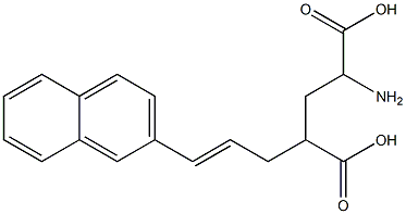 2-amino-4-carboxy-7-(2-naphthyl)hept-6-enoic acid Struktur