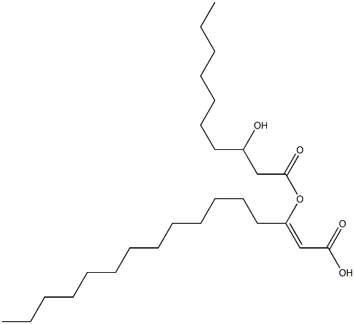 3-(3'-hydroxydecanoyloxy)hexadecenoic acid Struktur