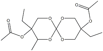 3,9-diethyl-3,9-diacetoxy methyl-1,5,7,11-tetraoxaspiro(5,5)undecane Struktur