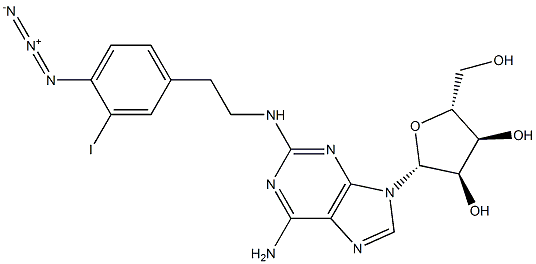 2-(2-(4-azido-3-iodophenyl)ethylamino)adenosine Struktur