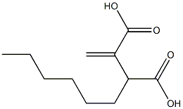 2-methylene-3-hexylbutanedioic acid Struktur