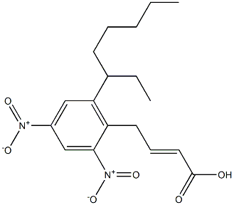 2,4-DINITRO-6(1-ETHYLHEXYL)-PHENYLCROTONATE Struktur