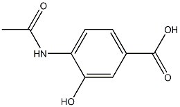 3-HYDROXY-4-ACETYLAMINO-BENZOICACID Struktur