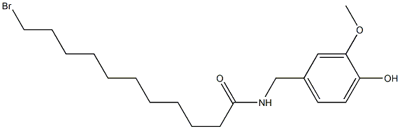 N-VANILLYL-11-BROMOUNDECANAMIDE Struktur