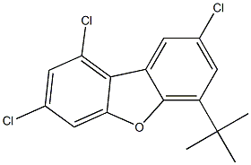 6-TERT-BUTYL-1,3,8-TRICHLORODIBENZOFURAN Struktur