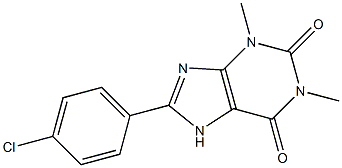 (PARA-CHLOROPHENYL)THEOPHYLLINE Struktur