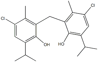 BIS(2-HYDROXY-3-ISOPROPYL-5-CHLORO-6-METHYLPHENYL)METHANE Struktur