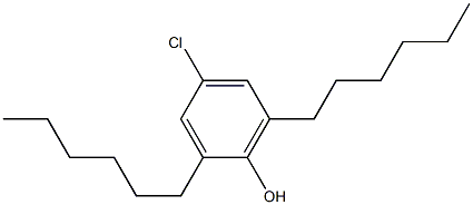 4-CHLORO-2,6-DIHEXYLPHENOL Struktur