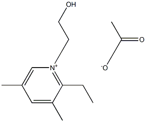 1-(2-HYDROXYETHYL)-2-ETHYL-3,5-DIMETHYLPYRIDINIUMACETATE Struktur