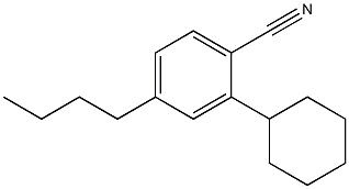 4-trans-n-Butylcyclohexylcyanobenzene Struktur