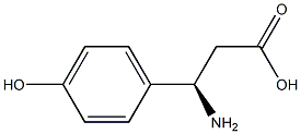 (R)-3-Amino-3-(4-hydroxy-phenyl)-propanoic acid Struktur