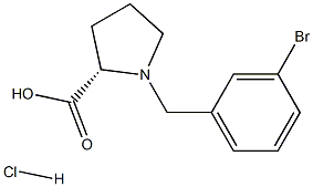 (R)-alpha-(3-bromo-benzyl)-proline hydrochloride Struktur