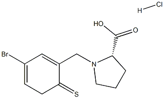 (R)-alpha-(5-Bromo-2-Thiophenylmethyl)-proline hydrochloride Struktur