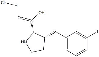 (R)-gamma-(3-iodo-benzyl)-L-proline hydrochloride Struktur