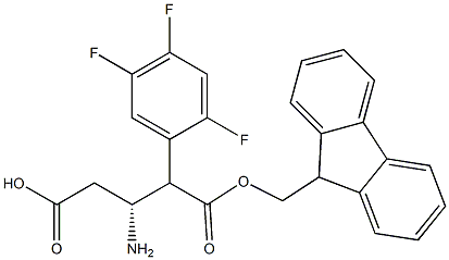 Fmoc-(R)-3-Amino-4-(2,4,5-trifluoro-phenyl)-butanoic acid Struktur