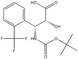 N-Boc-(2R,3R)-3-Amino-2-hydroxy-3-(2-trifluoromethyl-phenyl)-propanoic acid Struktur