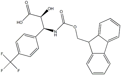 N-Fmoc-(2S,3S)-3-Amino-2-hydroxy-3-(4-trifluoromethyl-phenyl)-propanoic acid Struktur