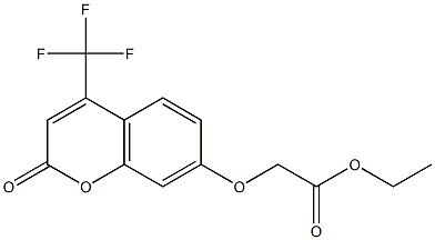 ethyl 2-[2-oxo-4-(trifluoromethyl)chromen-7-yl]oxyacetate Struktur