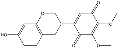 5-(7-hydroxychroman-3-yl)-2,3-dimethoxy-cyclohexa-2,5-diene-1,4-dione Struktur