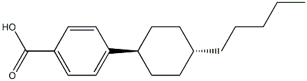 4-(trans-4-pentylcyclohexyl)benzoic acid Struktur