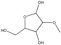 5-(hydroxymethyl)-3-methoxy-oxolane-2,4-diol Struktur