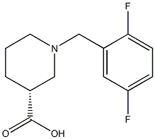 (3R)-1-(2,5-difluorobenzyl)piperidine-3-carboxylic acid Struktur