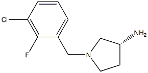 (3R)-1-(3-chloro-2-fluorobenzyl)pyrrolidin-3-amine Struktur