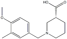 (3R)-1-(4-methoxy-3-methylbenzyl)piperidine-3-carboxylic acid Struktur