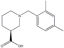 (3S)-1-(2,4-dimethylbenzyl)piperidine-3-carboxylic acid Struktur