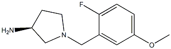 (3S)-1-(2-fluoro-5-methoxybenzyl)pyrrolidin-3-amine Struktur