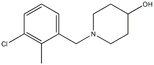 1-(3-chloro-2-methylbenzyl)piperidin-4-ol Struktur