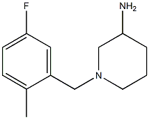 1-(5-fluoro-2-methylbenzyl)piperidin-3-amine Struktur