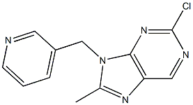 2-chloro-8-methyl-9-(pyridin-3-ylmethyl)-9H-purine Struktur