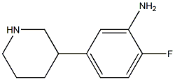 2-fluoro-5-piperidin-3-ylaniline Struktur