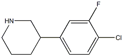 3-(4-chloro-3-fluorophenyl)piperidine Struktur