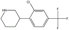 3-[2-chloro-4-(trifluoromethyl)phenyl]piperidine Struktur