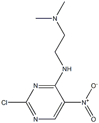 N'-(2-chloro-5-nitropyrimidin-4-yl)-N,N-dimethylethane-1,2-diamine Struktur