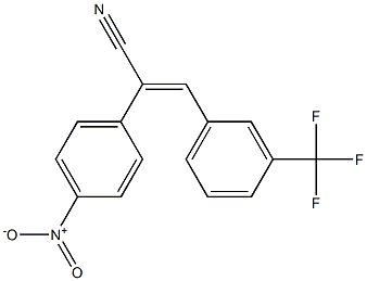 2-(4-NITROPHENYL)-3-(3-TRIFLUOROMETHYLPHENYL)ACRYLONITRILE Struktur