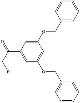 1-[3,5-bis(benzyloxy)phenyl]-2-bromoethanone Struktur